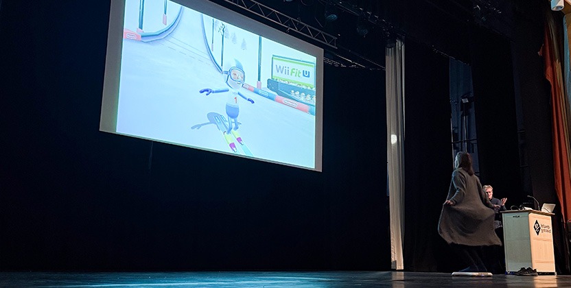 Wii backhoppning på scen 