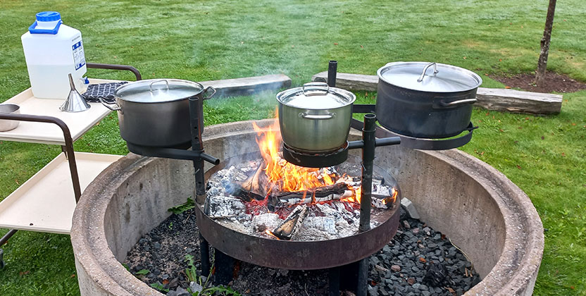 Förskola i Tranås lagade mat på grillen